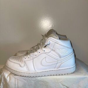 Nike air jordan one mid triple white